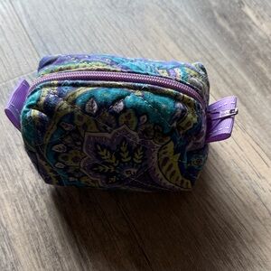 Purple and Blue Patterned Cosmetic Bag. Cross Posted.